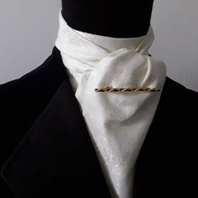 Load image into Gallery viewer, Self Tie Traditional Stock- Ivory Paisley