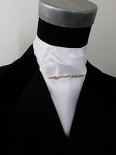 Load image into Gallery viewer, Ready Tied Stock - White Faux Silk