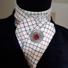 Load image into Gallery viewer, Self Tie Traditional Tattersalls Polo Burgundy Check