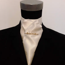 Load image into Gallery viewer, Ready Tied Stock - Cream Faux Silk