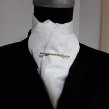 Load image into Gallery viewer, Ready Tied Stock - Ivory Paisley Brocade
