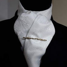 Load image into Gallery viewer, Ready Tied Stock - Ivory Paisley Brocade