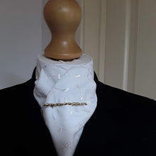 Load image into Gallery viewer, Ready Tied Stock - White Embroidered Cotton