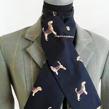 Load image into Gallery viewer, Self Tie Traditional Stock - Navy Hounds