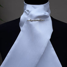 Load image into Gallery viewer, Ready Tied Stock - White Faux Silk