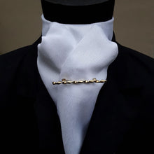 Load image into Gallery viewer, Ready Tied Stock - White Faux Silk