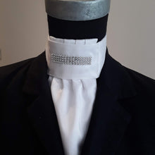 Load image into Gallery viewer, Ready Tied Stock - White Faux Silk Pleats