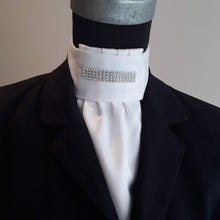 Load image into Gallery viewer, Ready Tied Stock - White Faux Silk Pleats