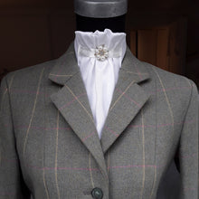 Load image into Gallery viewer, Ready Tied Stock - White Faux Silk Gathers