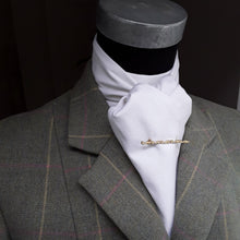 Load image into Gallery viewer, Self Tie Traditional Stock- White Cotton