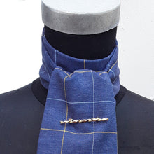 Load image into Gallery viewer, Self Tie Traditional Tattersall Check Stock- Navy Check