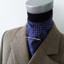 Load image into Gallery viewer, Self Tie Traditional Stock- Navy Pin Dot