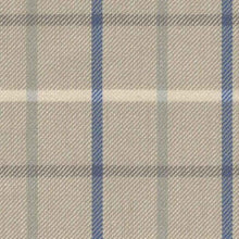 Load image into Gallery viewer, Self Tie Traditional Tattersall Check Stock- Taupe and Blue.