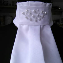 Load image into Gallery viewer, Ready Tied Stock - White Faux Silk Scatter Pearls