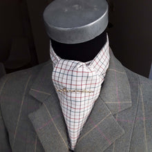 Load image into Gallery viewer, Self Tie Traditional Tattersalls Polo Burgundy Check