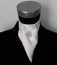 Load image into Gallery viewer, Ready Tied Stock - Ivory Faux Silk with Diamante Feature
