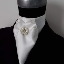 Load image into Gallery viewer, Ready Tied Stock - Ivory Faux Silk with Diamante Feature
