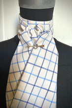 Load image into Gallery viewer, Self Tie Traditional Tattersalls Two Blue Check
