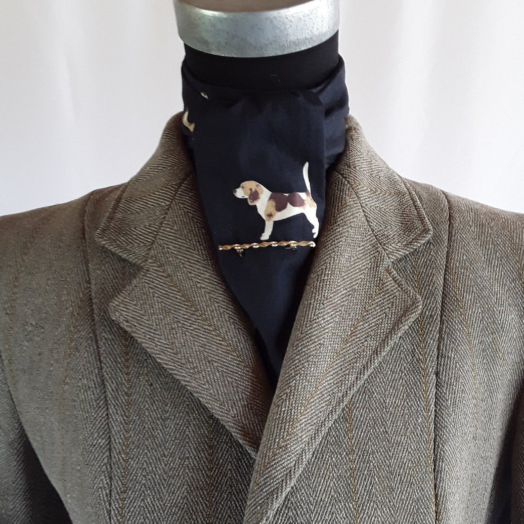 Self Tie Traditional Stock - Navy Hounds