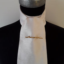 Load image into Gallery viewer, Self Tie Traditional Stock- Ivory Pure Silk

