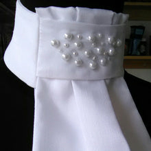Load image into Gallery viewer, Ready Tied Stock - White Faux Silk Scatter Pearls
